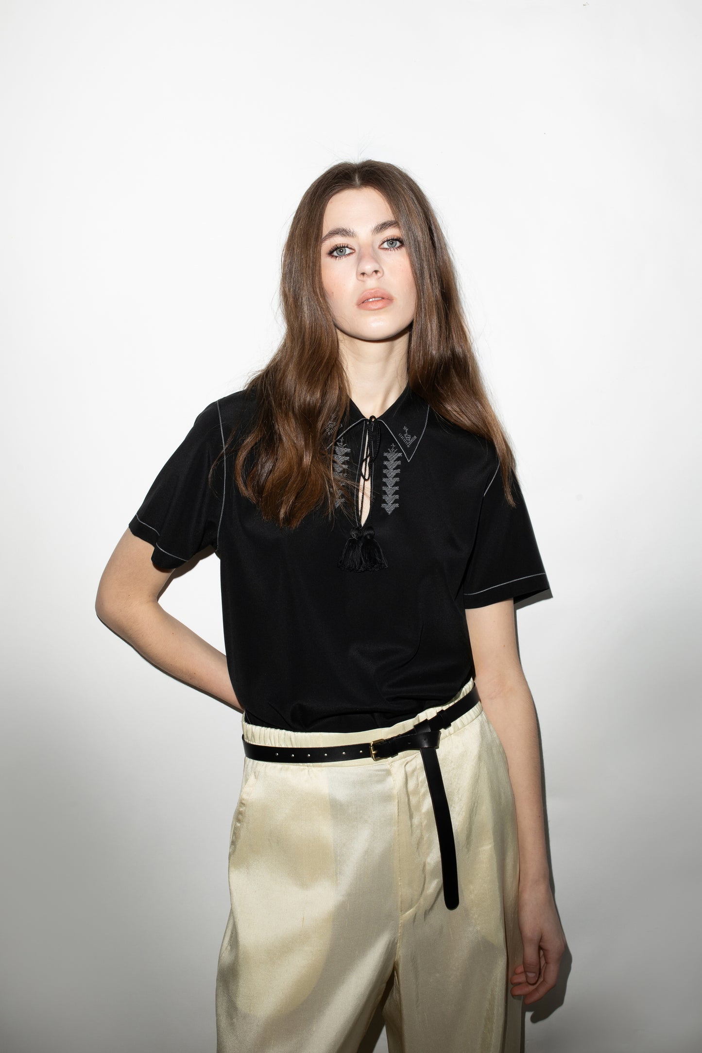 Шовкові брюки