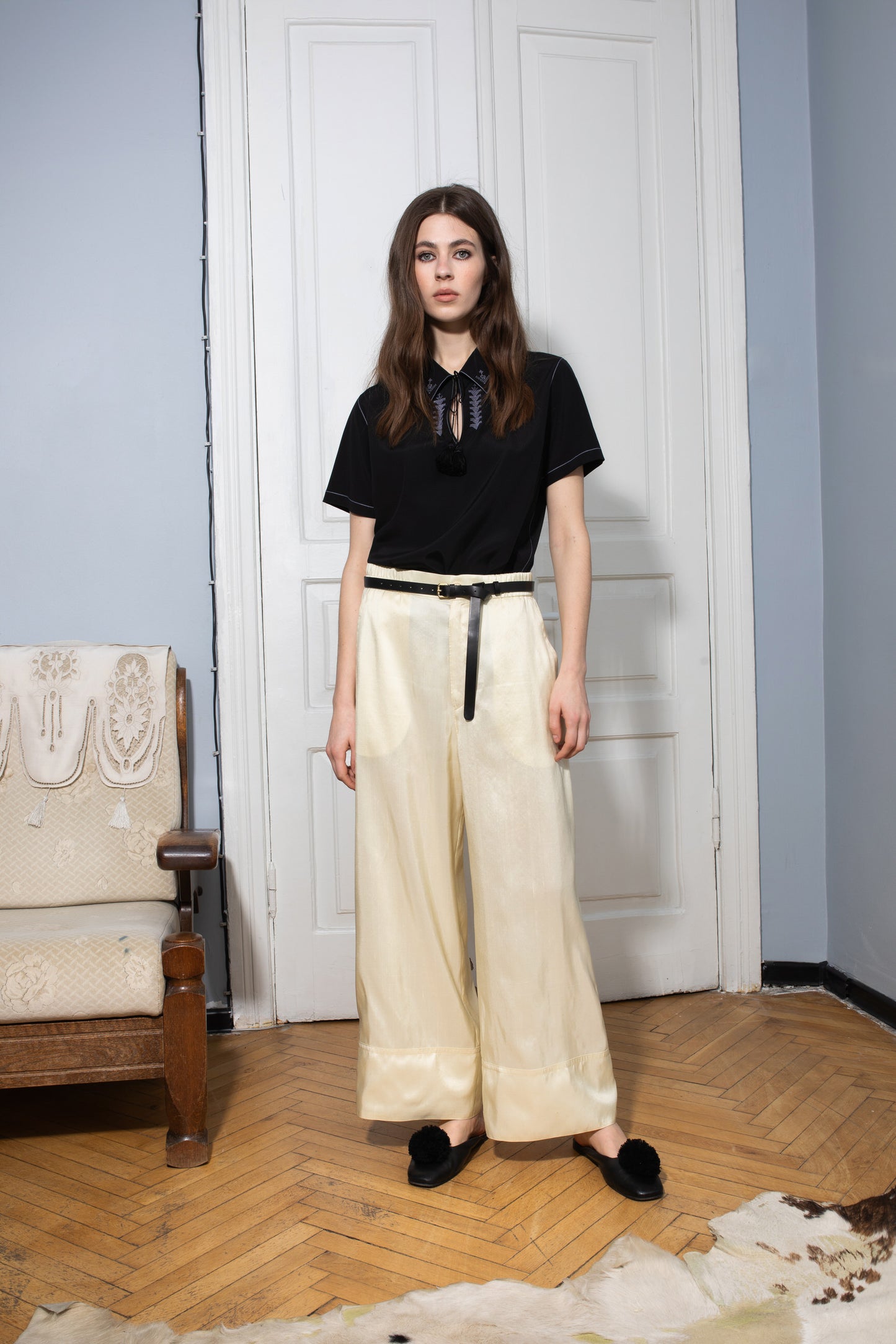 Silk pants