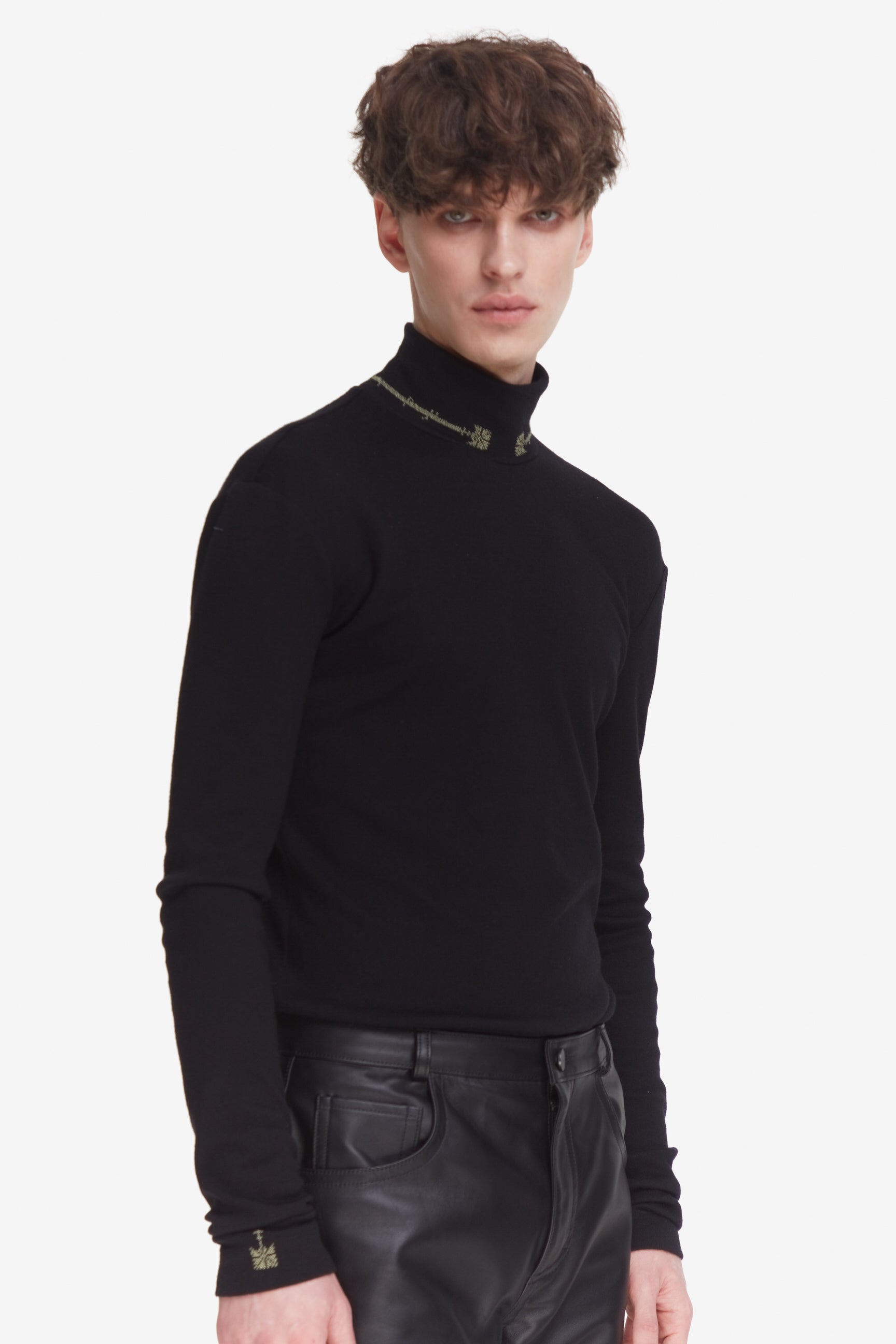 Roll neck sales shirt